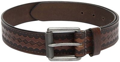 Fume Men Casual Brown Genuine Leather Belt