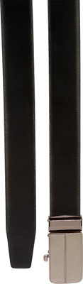 Teakwood Men Casual Black Genuine Leather Reversible Belt