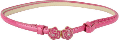 Sri Girls Casual Pink Synthetic Belt