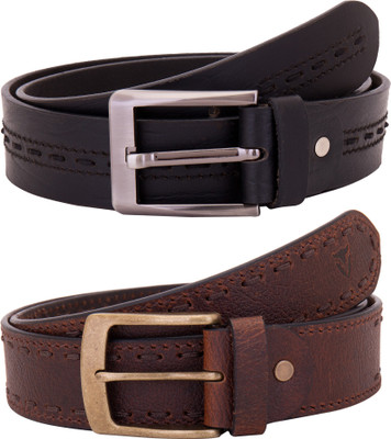 Valbone Men Formal Black Genuine Leather Belt, Black;brown 
Valbone Men Formal Black Genuine Leather Belt, Black;brown