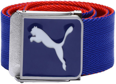 Puma Men Casual Blue Synthetic Belt, Surf the web-high risk red