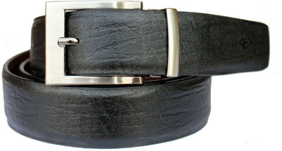 Fashius Men Black Artificial Leather Belt, Black-01