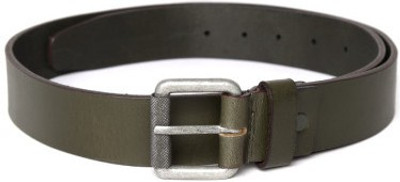 John Players Men Genuine Leather Belt, Bright green