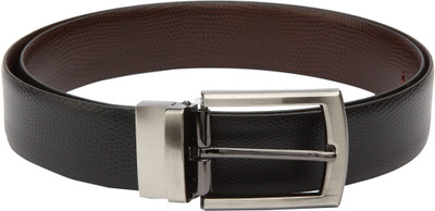 Lizard Men Formal Black, Brown Genuine Leather Reversible Belt