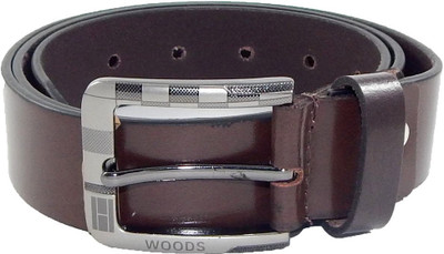 Woods Men Formal, Casual Brown Genuine Leather Belt