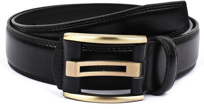 Buckle Up Men Formal Black Artificial Leather Belt