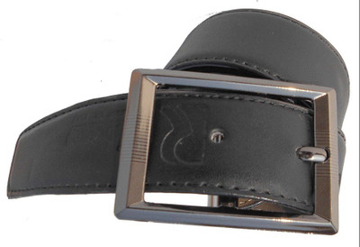 P&E Men Formal Black Artificial Leather Belt