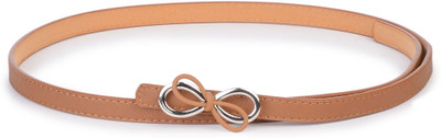 Buckle Up Women Tan Artificial Leather Belt