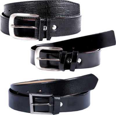 Hardys Men Casual Black Artificial Leather Belt