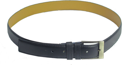 Revo Men Formal Black Genuine Leather Belt