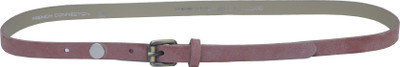 French Connection Women Casual Pink Genuine Leather Belt, Misty rose