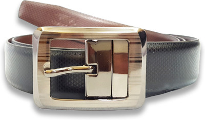ADAMSTONE Men Formal Black, Brown Genuine Leather Reversible Belt