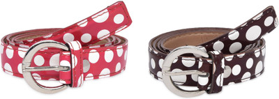 SRS Women Casual Brown, Red Artificial Leather Belt, Brown-red-27