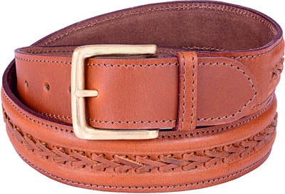 Thayla Men Tan Genuine Leather Belt, Natural tan