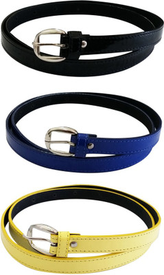 Verceys Girls Casual Black, Blue, Yellow Artificial Leather Belt