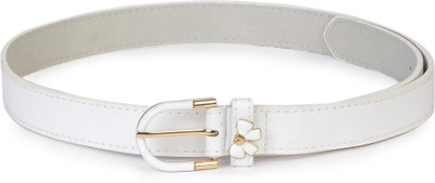 Buckle Up Women White Artificial Leather Belt