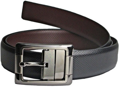 OODI Men Black Genuine Leather Belt