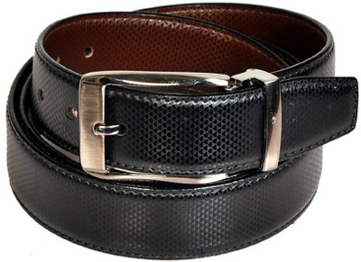 OODI Men Black Genuine Leather Belt