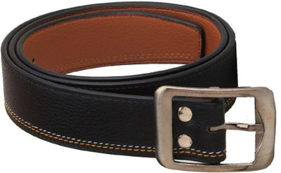 Earth Ro System Men Black Genuine Leather Belt
