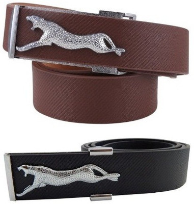 Mode Boys Casual, Formal Brown, Black Artificial Leather Belt, Black;brown
