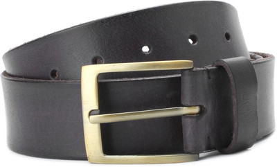 Louis Philippe Men Black Genuine Leather Belt