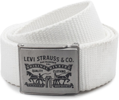 Levi's Men White Canvas Belt