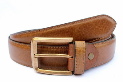 Tops Men Formal Tan Genuine Leather Belt