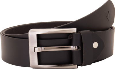 Valbone Men Formal Brown Genuine Leather Belt, Chocolate brown