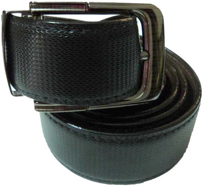 Mode Boys Casual, Formal Black Genuine Leather Belt, Black-15