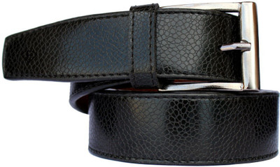 Fashius Men Black Artificial Leather Belt, Black-01