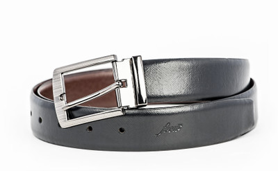 Frow Men Black, Brown Genuine Leather Reversible Belt