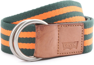 Levi's Men Green, Orange Belt, Olive/orange