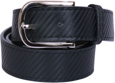 Visach Men Formal Black Artificial Leather Belt