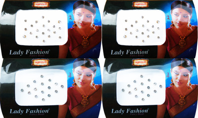 Lady Fashion Amarpali Crystals 0112201608 Forehead White Bindis(Kundan)
