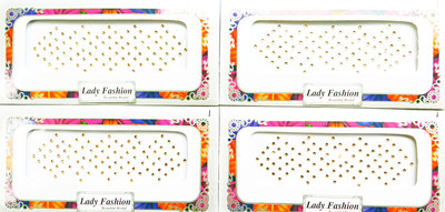 Lady Fashion Beautiful Bridal 0502201708 Forehead Gold Bindis(Stick on)