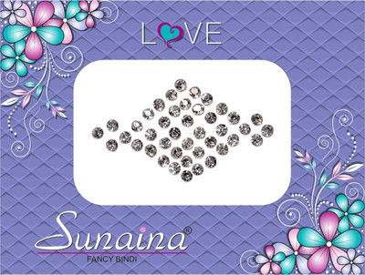 Sunaina Diamond Collection Forehead White Bindis(Fancy Design)