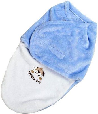 Brandonn Embroidered Hooded Baby Blanket(Microfiber, Blue