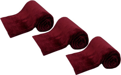 Peponi Plain Fleece Blanket(Cotton, Brown