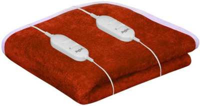 Super India Plain Electric Blanket(Polyester, Orange