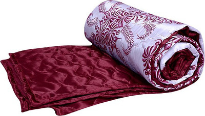 Ooltah Chashma Paisley Double Comforter(Microfiber, Maroon)