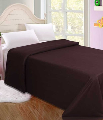 Global Home Plain Coral Blanket(Microfiber, Brown