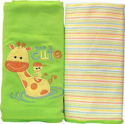 Kiwi Printed Swadding Baby Blanket(Microfiber, Green