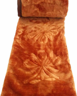 YNA Plain Single Mink Blanket(Microfiber, Brown)
