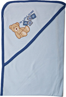 Baby Boo Cartoon Crib Baby Blanket(Cotton, Blue