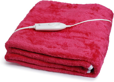 Expressions Plain Electric Blanket(Polyester, Pink