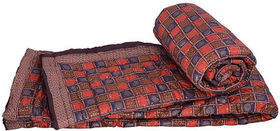 Kaarigar Floral Double Comforter(Microfiber, Red)
