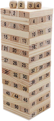 Tootpado Tumbling Tower 54 Wooden Building Block Party Games (20.5 cm Tall) - Toys Educational(Brown)
Tootpado Tumbling Tower 54 Wooden Building Block Party Games (20.5 cm Tall) - Toys Educational(Brown)