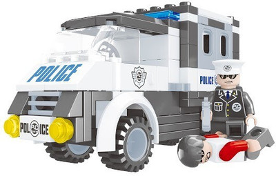Fun Blox Police Block 128 Pcs(Multicolor)