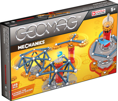 Geomag Mechanics 146 Pcs(Red, Yellow, Blue, Silver, White)