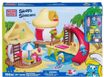 Mega Bloks Smurfs Beach(Multicolor)